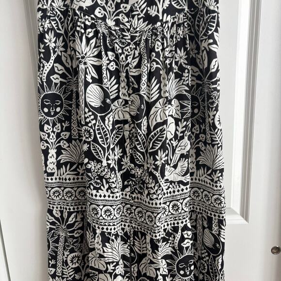 NWT Johnny Was Luciana Tank Dress Black White Sun Moon S Boho Resort Linen - Picture 16 of 16